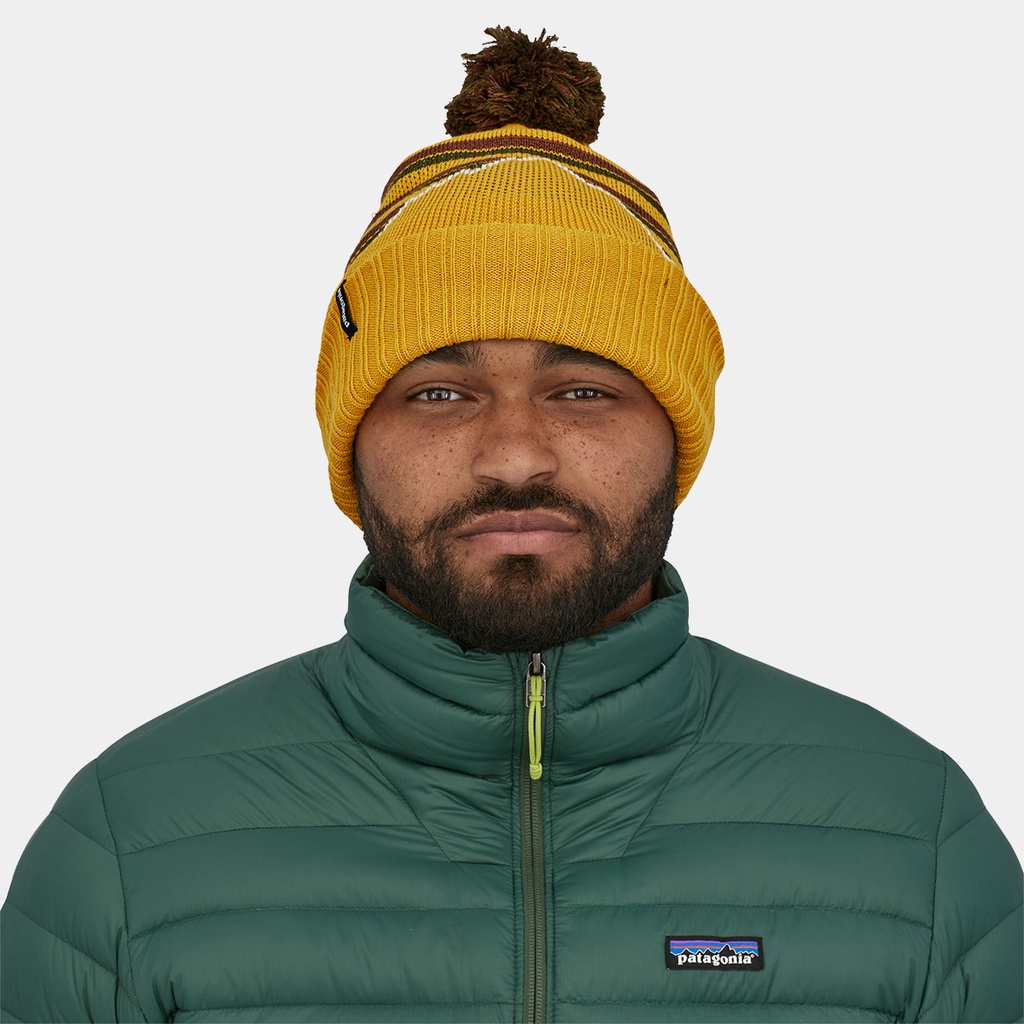 Powder Town Beanie Fitz Roy Stripe Knit: Smolder Blue  (copie)