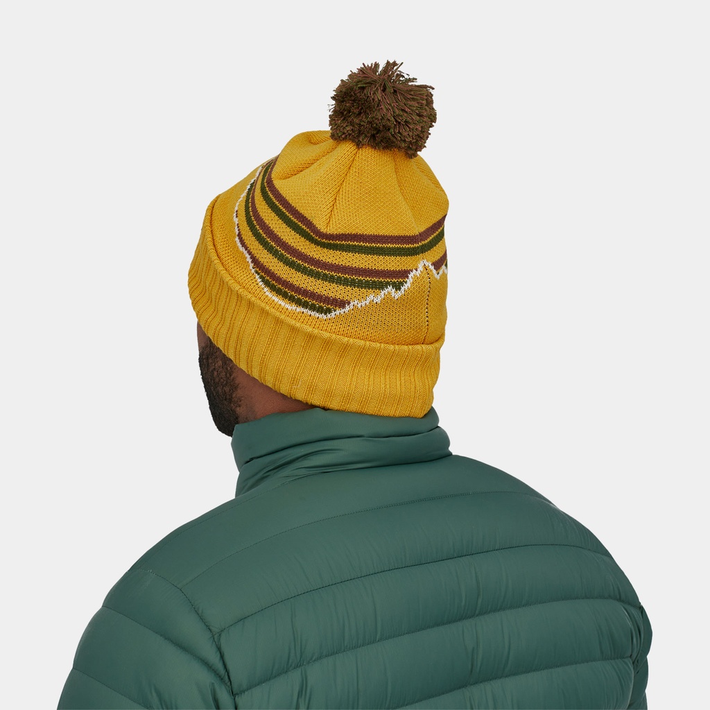 Powder Town Beanie Fitz Roy Stripe Knit: Smolder Blue  (copie)