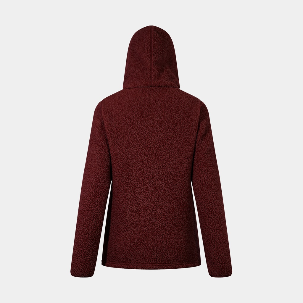 Darria Full Zip Hooded Jacket Women Dark Red