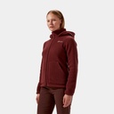 Darria Full Zip Hooded Jacket Women Dark Red