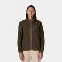 Retro Pile Fleece Vest Women Natural w/Ellwood Green