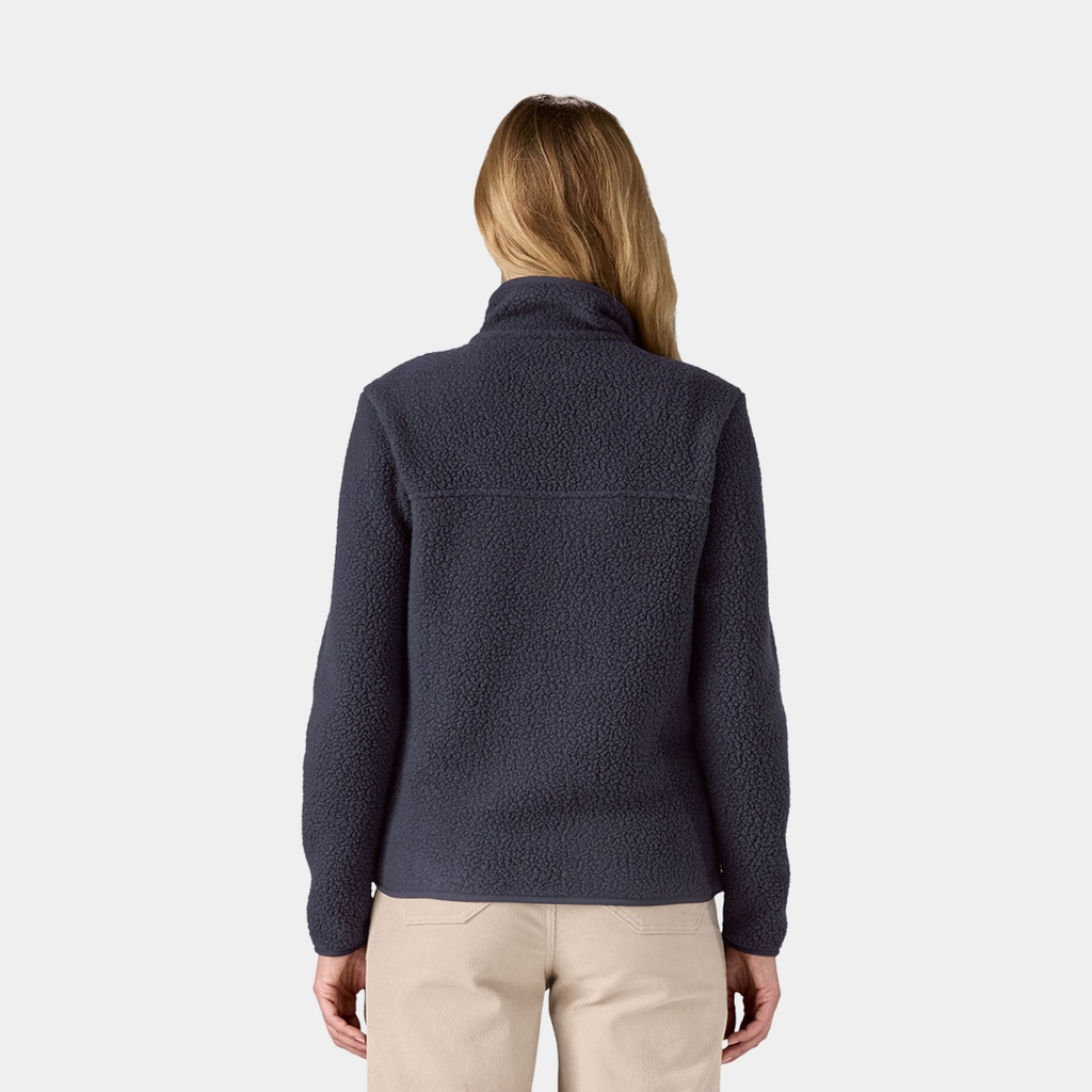 Retro Pile Fleece Vest Women Natural w/Ellwood Green