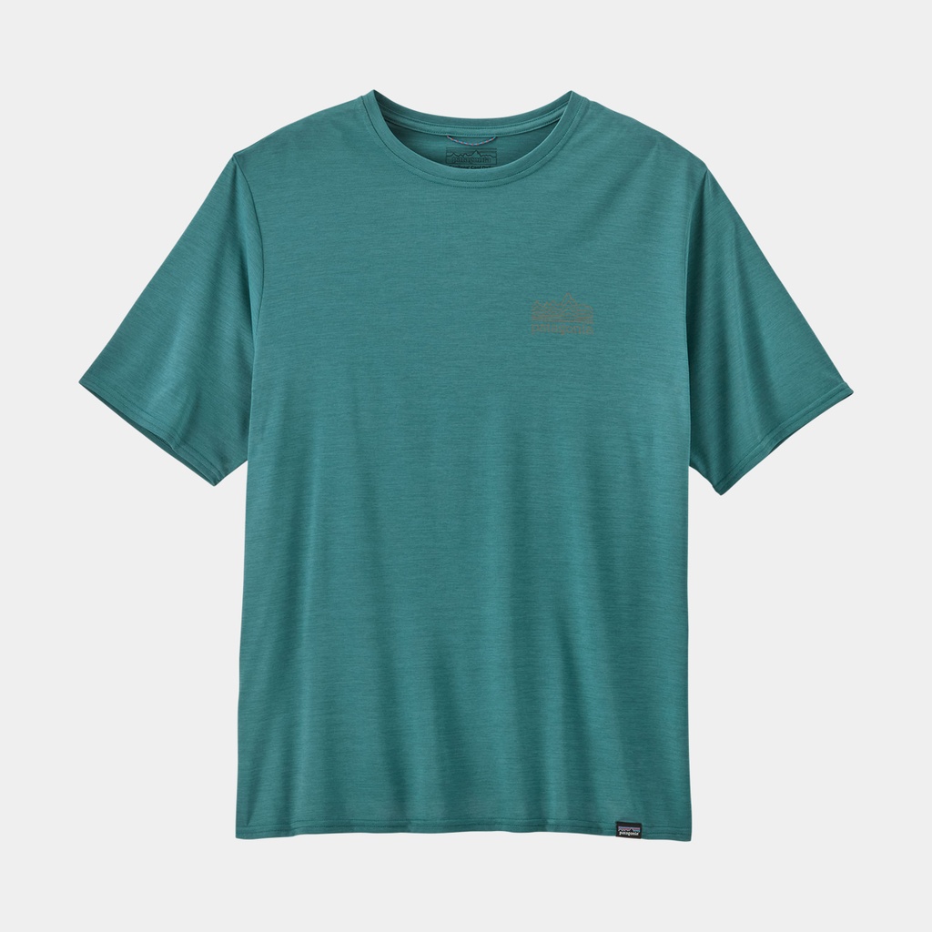 Capilene Cool Daily Graphic Shirt Strataspire: Wetland Blue X-Dye