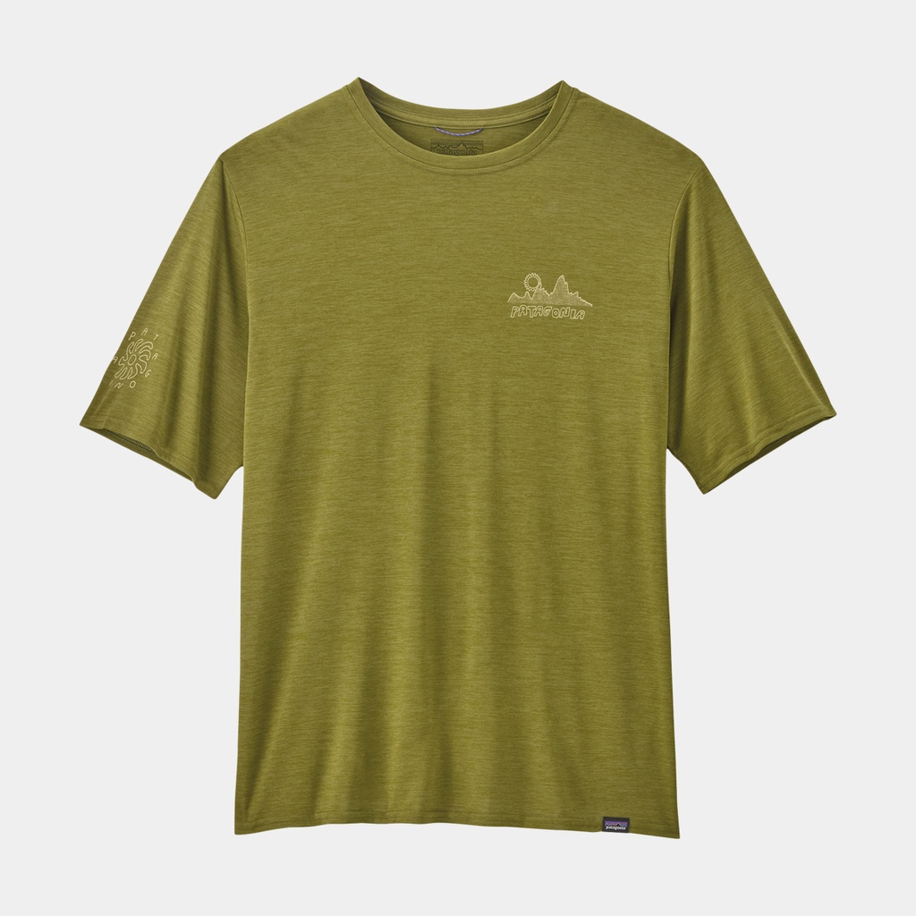 Cap Cool Daily Graphic Shirt Lands Wind Runner: Graze Green X-Dye