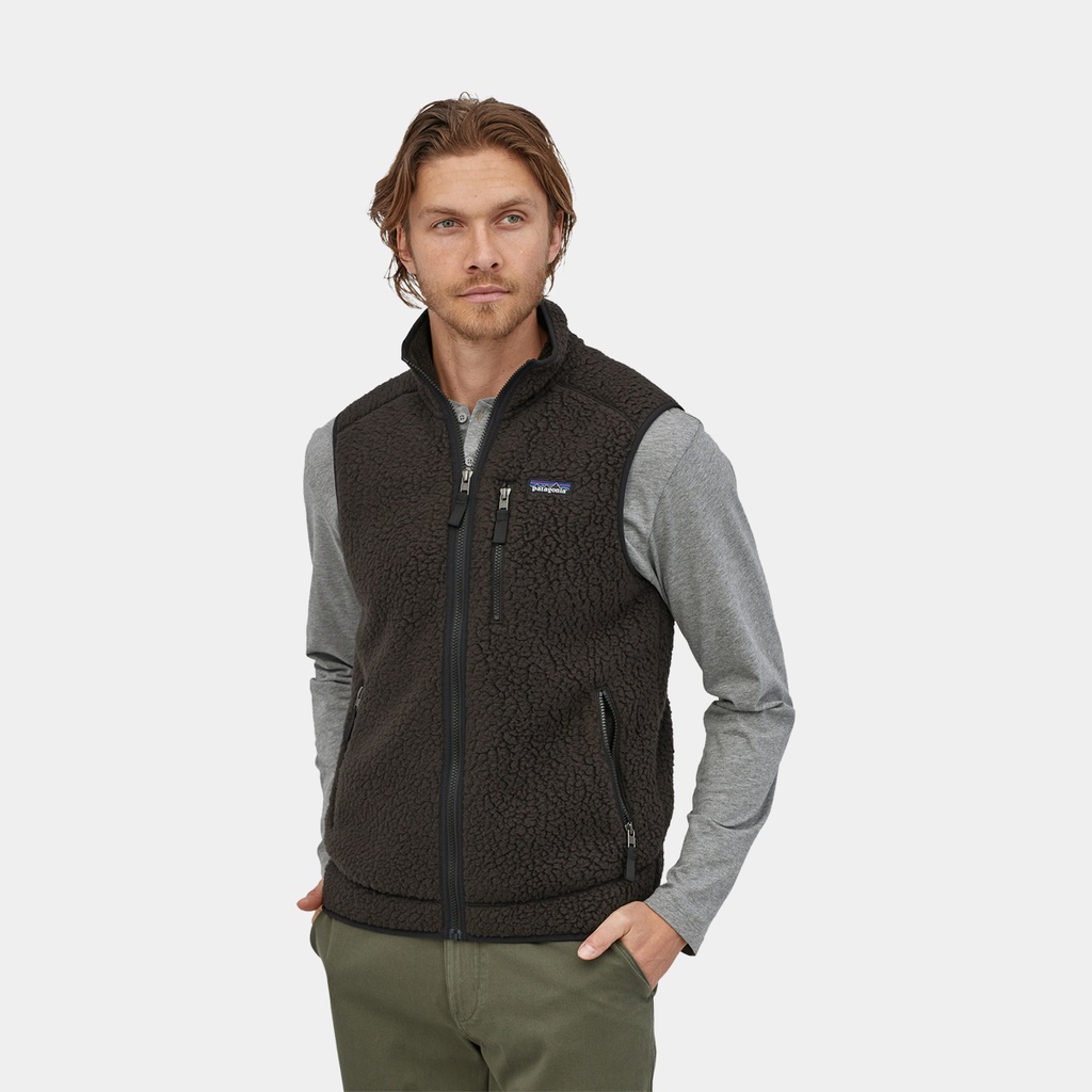 Retro Pile Fleece Vest Basin Green (copie)