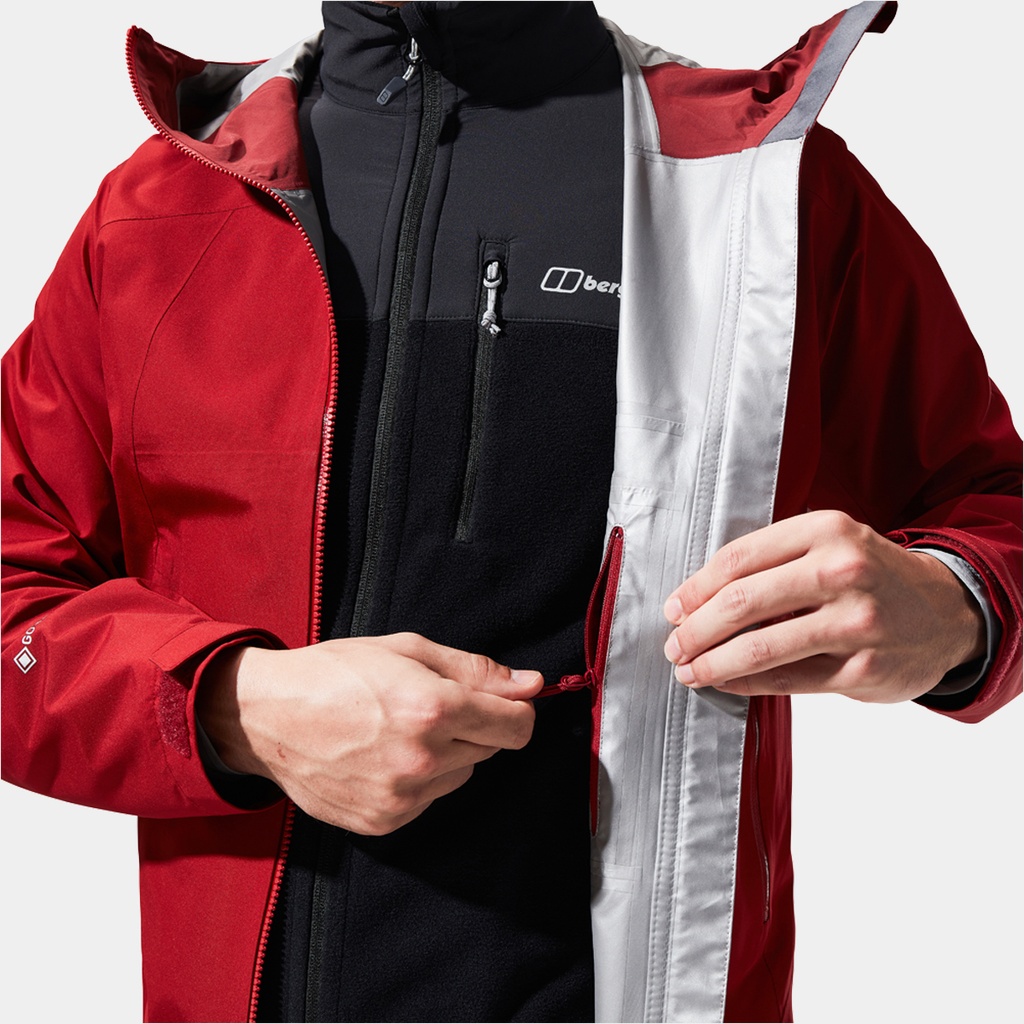 Paclite Peak Vent Shell Jacket Red Dahlia