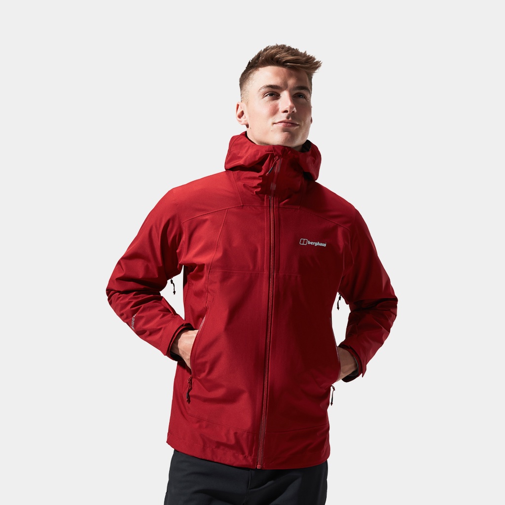 Paclite Peak Vent Shell Jacket Red Dahlia