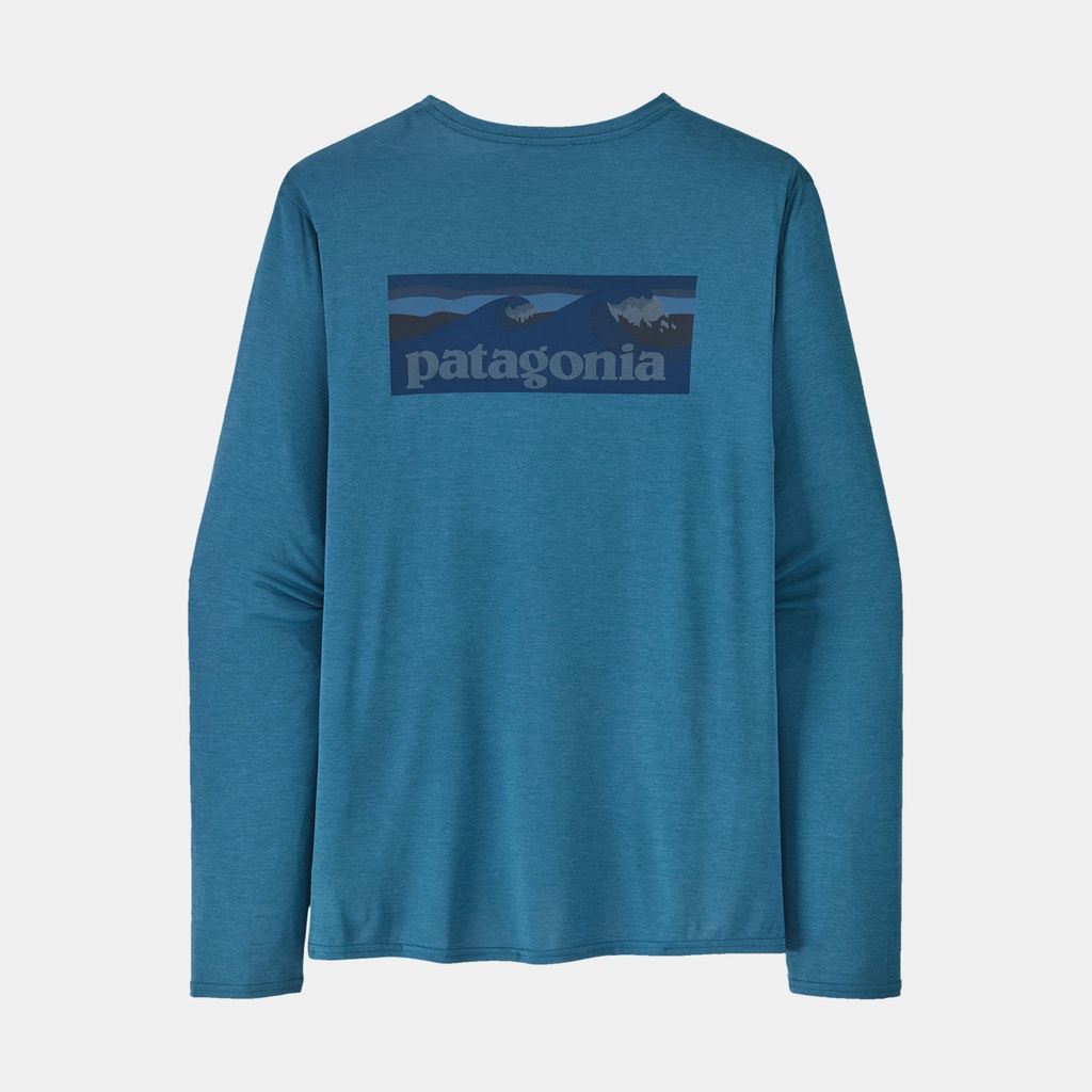 Cap Cool Daily Graphic Shirt Waters Long Sleeves Boardshort Logo: Wavy Blue X-Dye