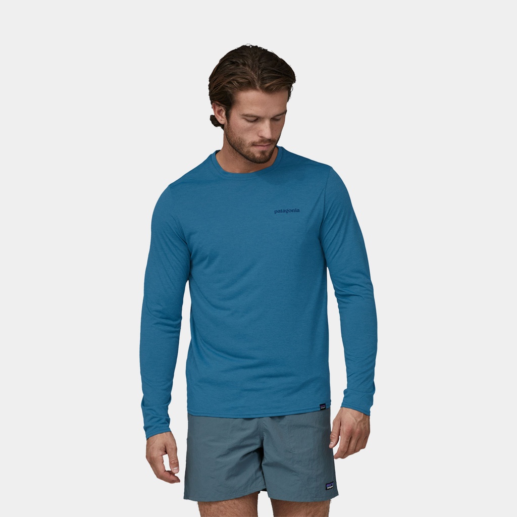 Cap Cool Daily Graphic Shirt Waters Long Sleeves Boardshort Logo: Wavy Blue X-Dye