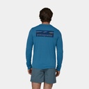 Cap Cool Daily Graphic Shirt Waters Long Sleeves Boardshort Logo: Wavy Blue X-Dye