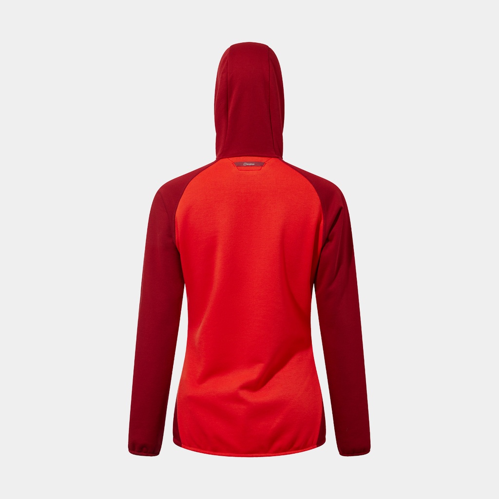 Heuberg Hoody Women Orange-Dark-Grey