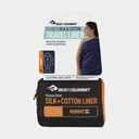 Silk Cotton Liner Hood Sheet Bag Cotton Mummy with Cushion Cover Blue