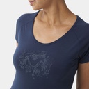 Imja Wool Print Ts Women Saphir