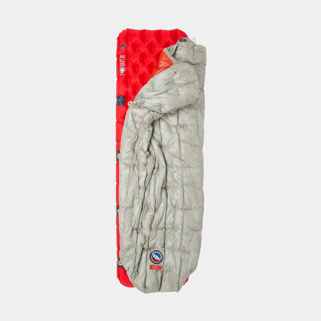 Fussell UL Quilt (850 DownTek) Gray / Pumpkin