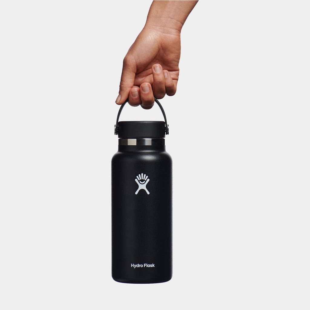 32oz Wide Flex Cap Black