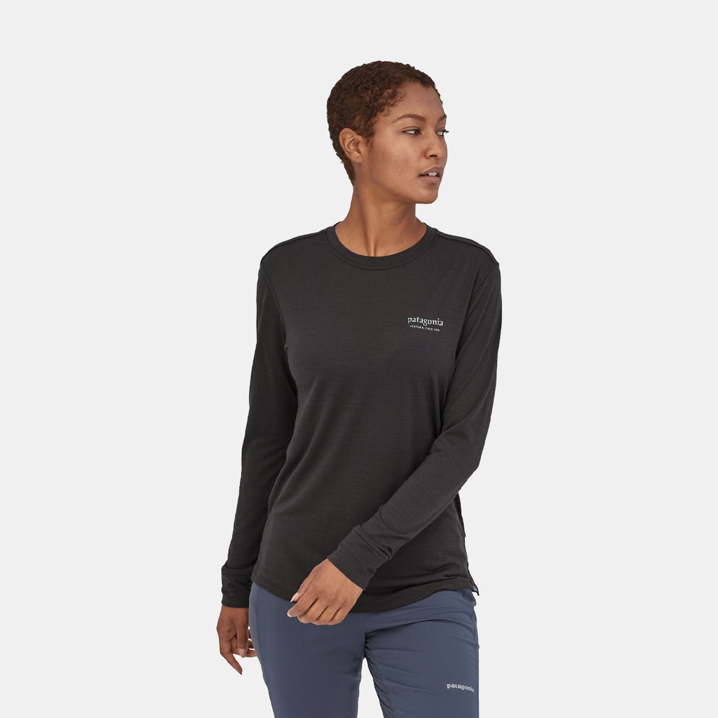 Long Sleeves Capilene Cool Merino Graphic Shirt Women Fitz Roy Fader: Dark Ruby (copie)