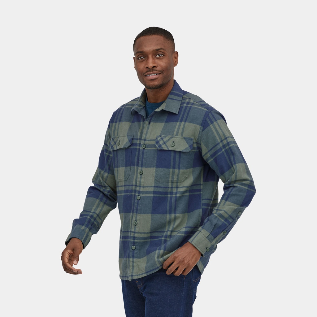 Long-Sleeved MW Fjord Flannel Shirt Connected Lines: Sequoia Red (copie)