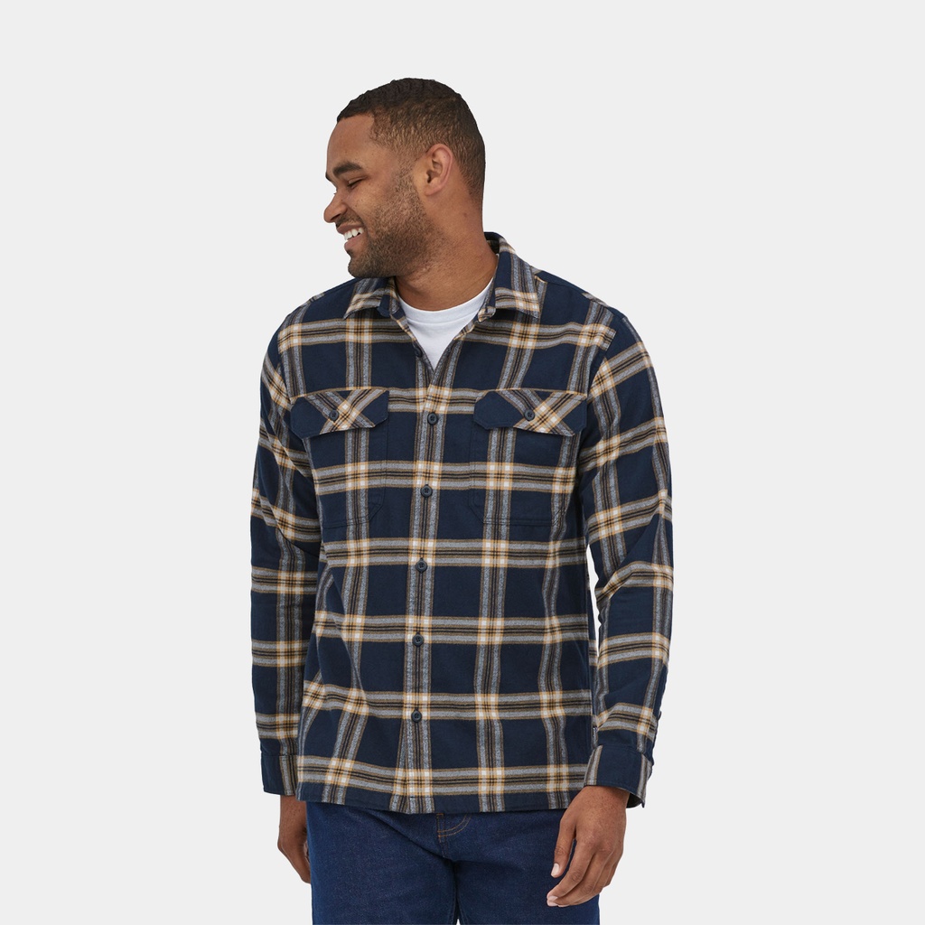 Long-Sleeved MW Fjord Flannel Shirt Live Oak: Smolder Blue (copie)