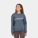  Ridge Rise Stripe Uprisal Crew Sweatshirt Women Gravel Heather (copie)