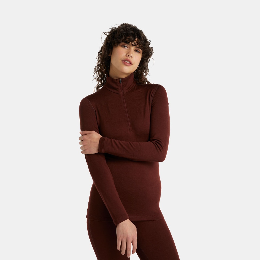 Tech Long Sleeves Half Zip 260 Women Espresso