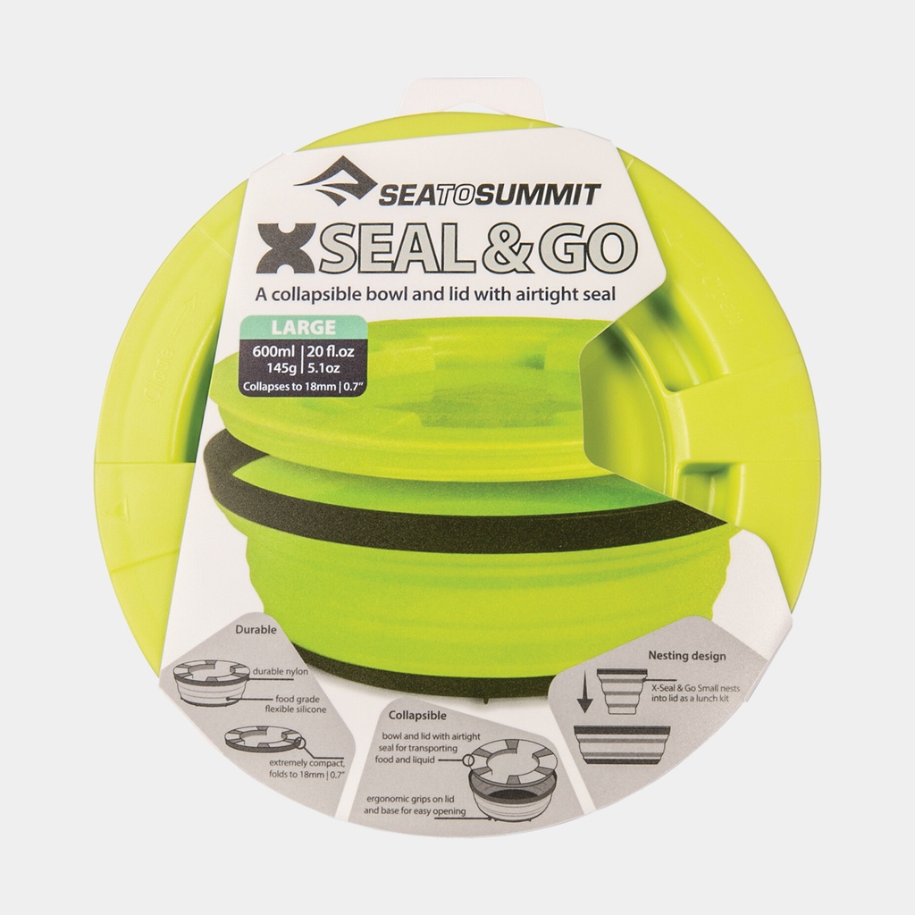 X-Seal & Go Collapsible Food Container Large Lime