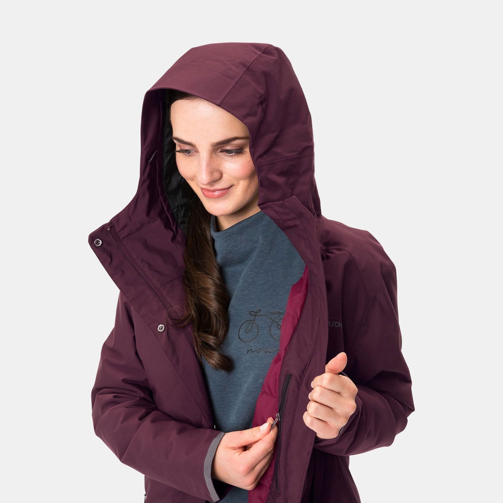 Cyclist Warm Rain Jacket Women Cassis