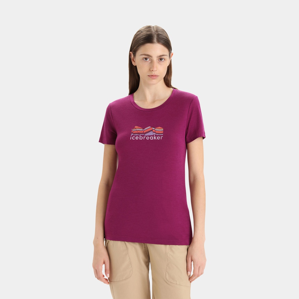 Tech Lite II Short Sleeves Tee Mountain Geology Women (2023) Go Berry
