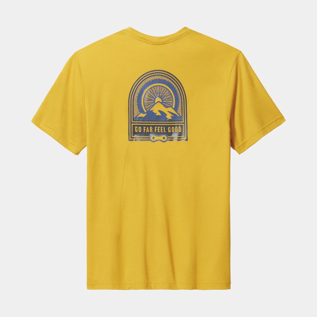 Dawn Rise Graphic Short Sleeve Tee Slim Fit Honey Gold