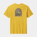 Dawn Rise Graphic Short Sleeve Tee Slim Fit Honey Gold
