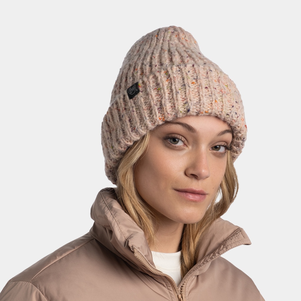 Knitted & Fleece Band Hat (2022) Kim Pale Pink