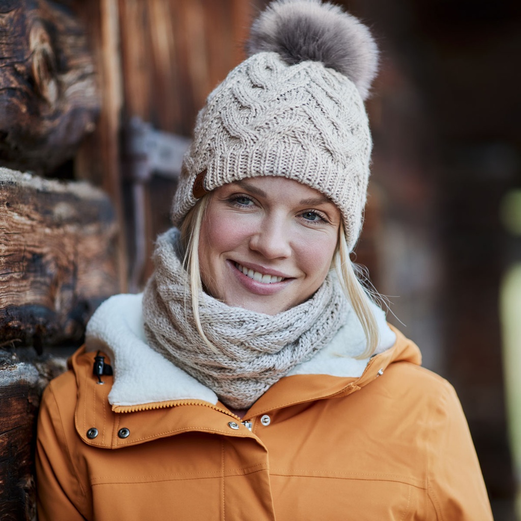 Knitted & Polar Band Hat Caryn Cru