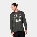 Mountain Silhouette Long Sleeves Olive Night Melange / Various (copie)