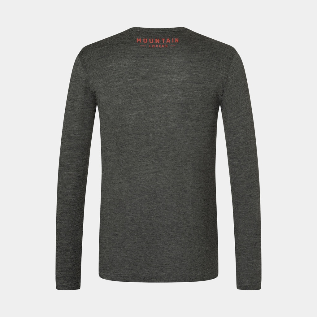 Mountain Silhouette Long Sleeves Olive Night Melange / Various (copie)