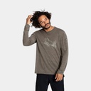 Snow Cabin Long Sleeves Wren Melange / Seneca / High Risk Red