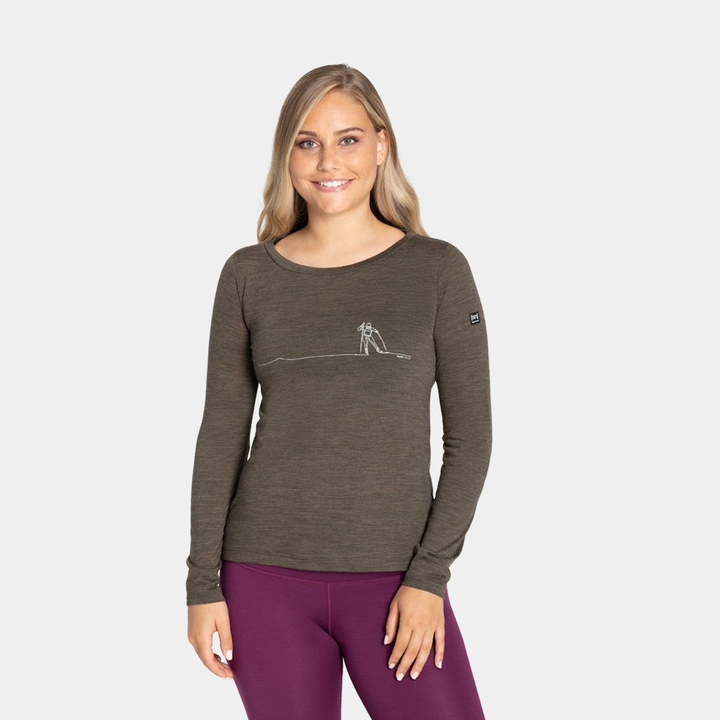 Cross Country Long Sleeves Women  Wren Melange / Oyster Grey
