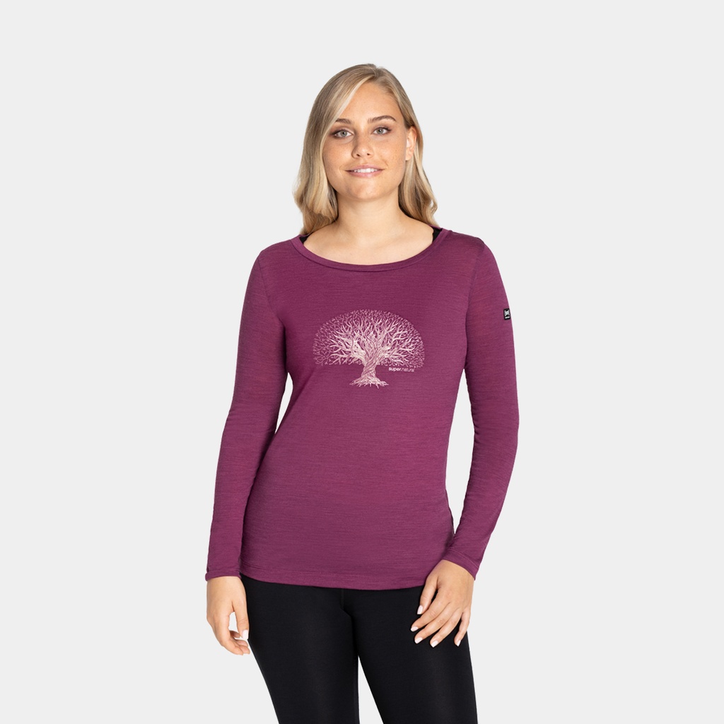 Yoga Tree Long Sleeves Women Amaranth Melange / Gold