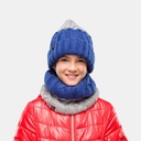 Knitted & Polar Neckwarmer Kids Ganbat Blue