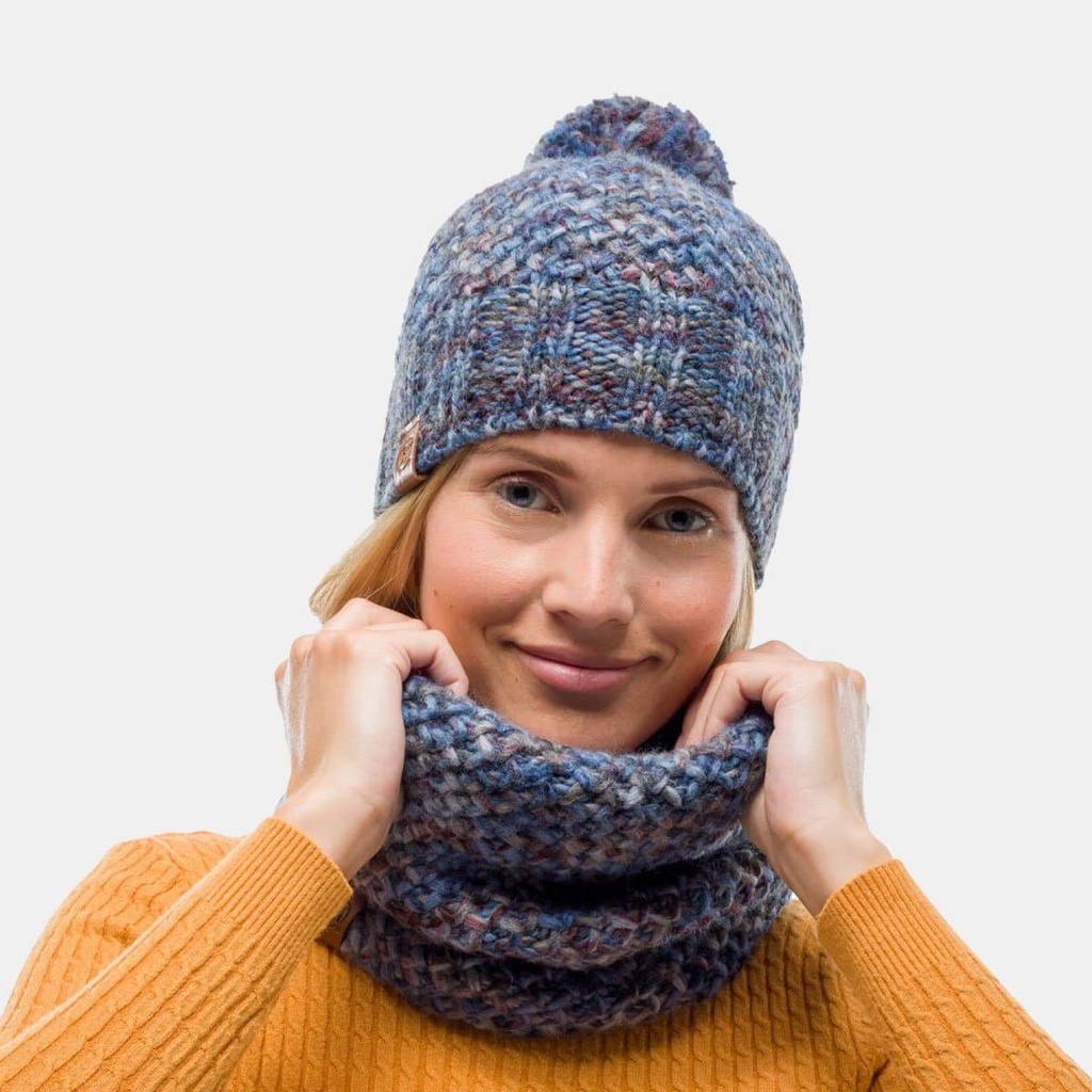 Knitted & Polar Neckwarmer Margo Blue