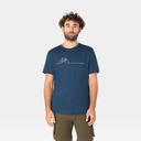 Bike Line Tee Dark Denim Melange / Feather Grey