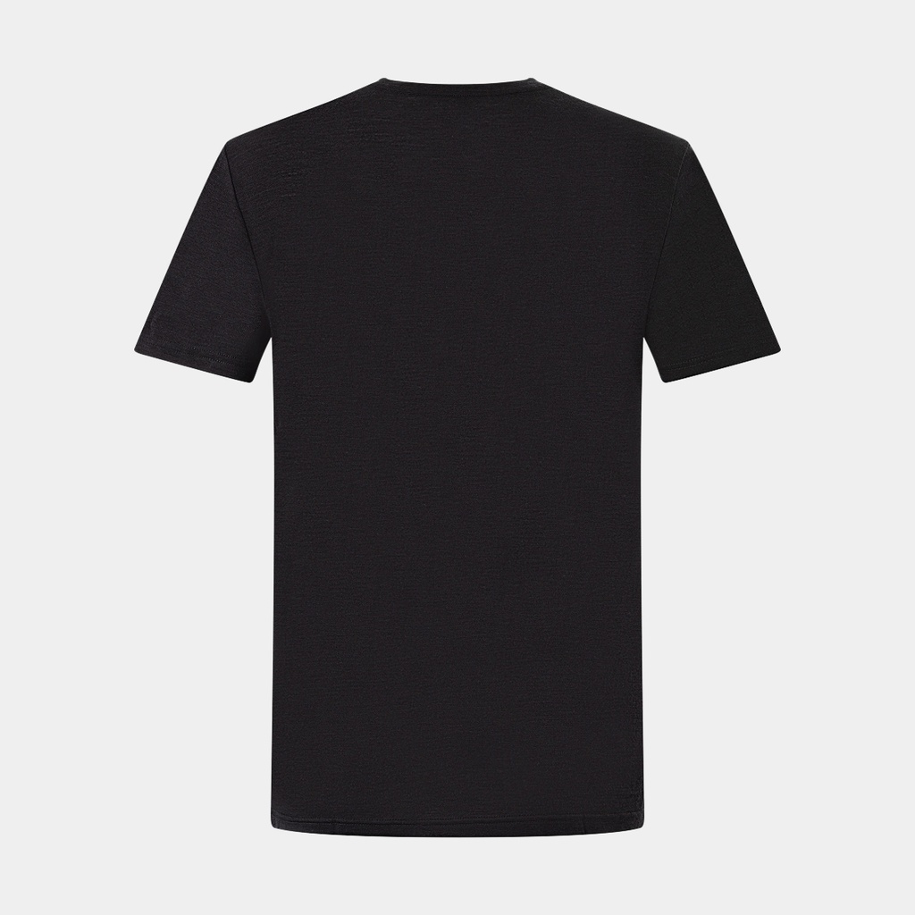 Hiking Tee Jet Black Melange / Celadan Green
