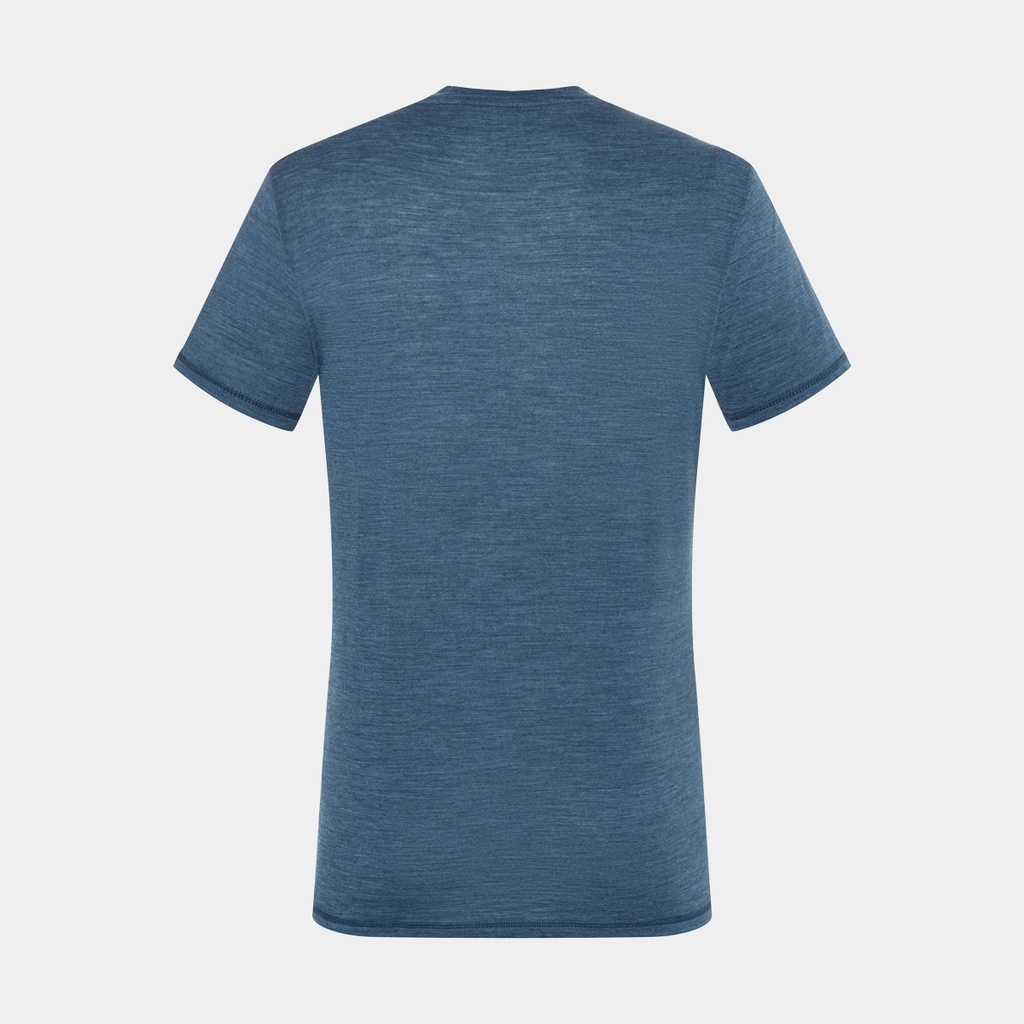 Logo Tee Blue Iris Melange / Jet Black