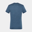Logo Tee Blue Iris Melange / Jet Black