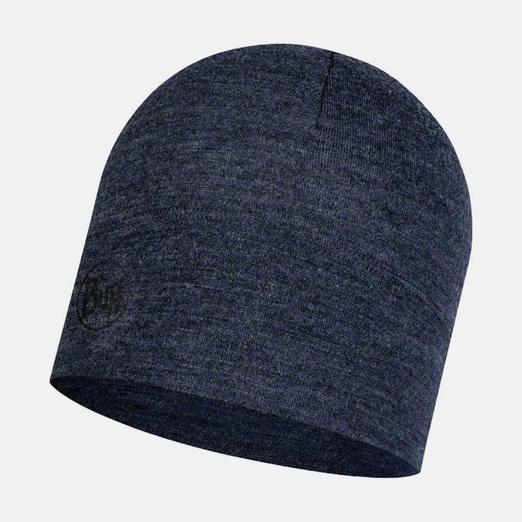 Midweight Merino Wool Hat Night Blue Melange