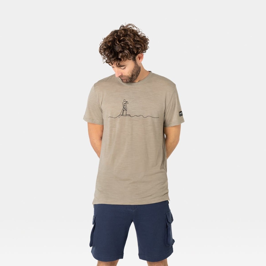 Skiing Bear Tee Olive Night Melange / Jet Black (copie)