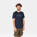 Surf Line Tee Blue Iris Melange / Feather Grey