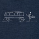 Surf Line Tee Blue Iris Melange / Feather Grey