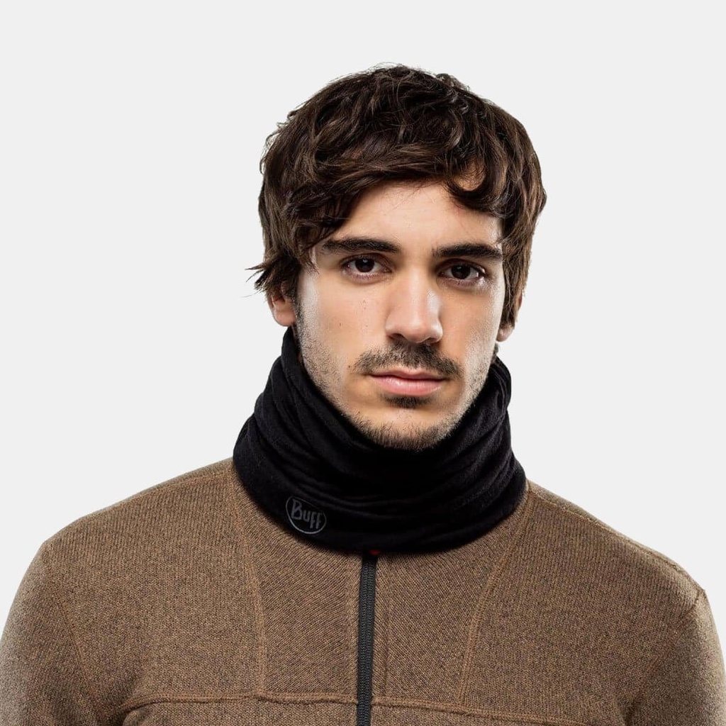 Midweight Merino Wool Tubular Solid Black