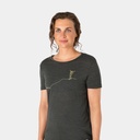Gipfelgluck Tee Women Pirate Grey Melange / Illuminating