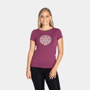 Ornamental Tee Women Amaranth Melange-Gold / Avocado