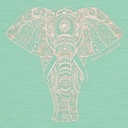 Yoga Power Elephant Women Misty Green Melange / Gold